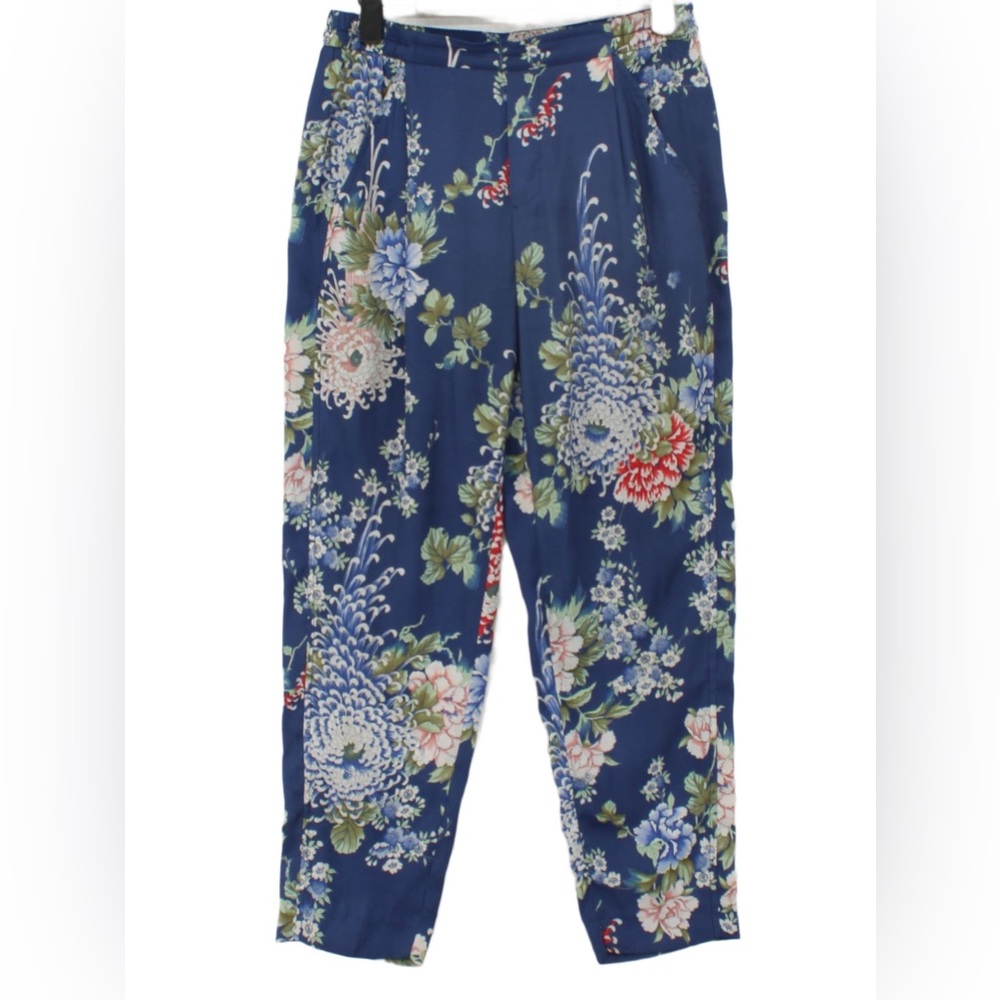 Zara Floral Blue woman's Pants